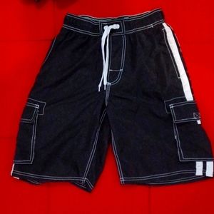 Black swim trunks